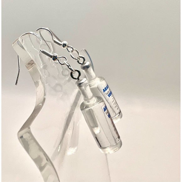 Absolut Vodka Earrings - New Years Eve Earrings - Alcohol Earrings - Picture 6 of 11